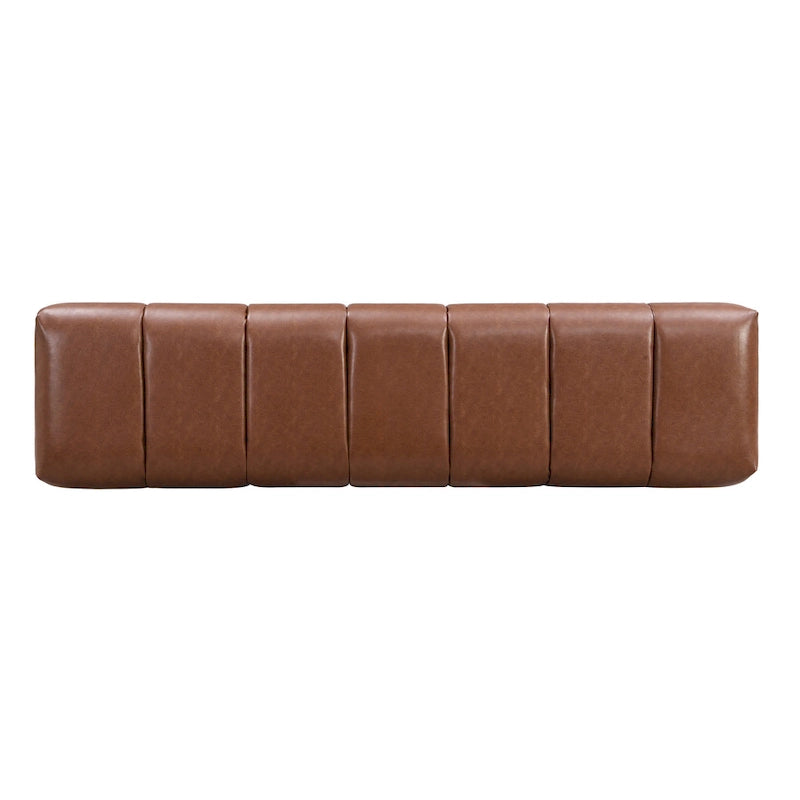 Upholstered Dining Bench, No-Assembly Entryway & Bedroom Ottoman with Sturdy Wood Legs