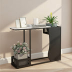 Costway 43.5 Console Table with Faux Marble Top & 2 Storage - See Details