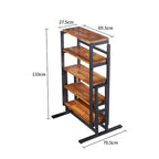 Multifunctionele uitschuifbare eettafel van massief mahoniehout, ruimtebesparende tafel met plank, eenvoudig om te bouwen voor huis en studio