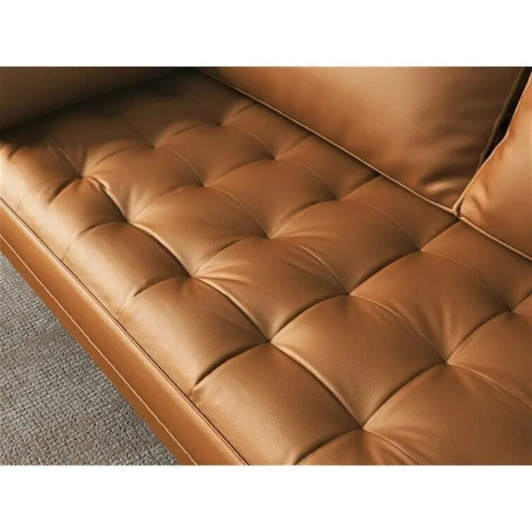 70 Upholstery Leather Square Arm Sofa