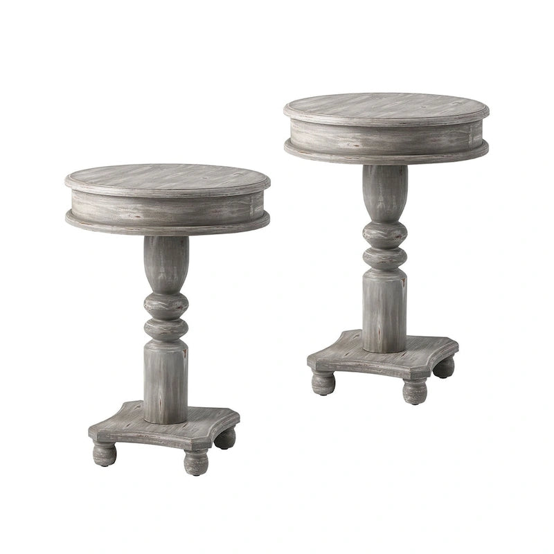 Farmhouse Rustic Accent Side Table