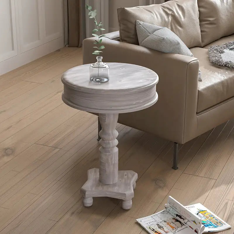 Farmhouse Rustic Accent Side Table