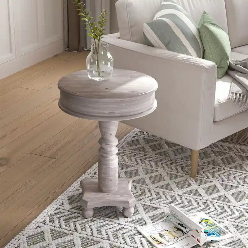 Farmhouse Rustic Accent Side Table