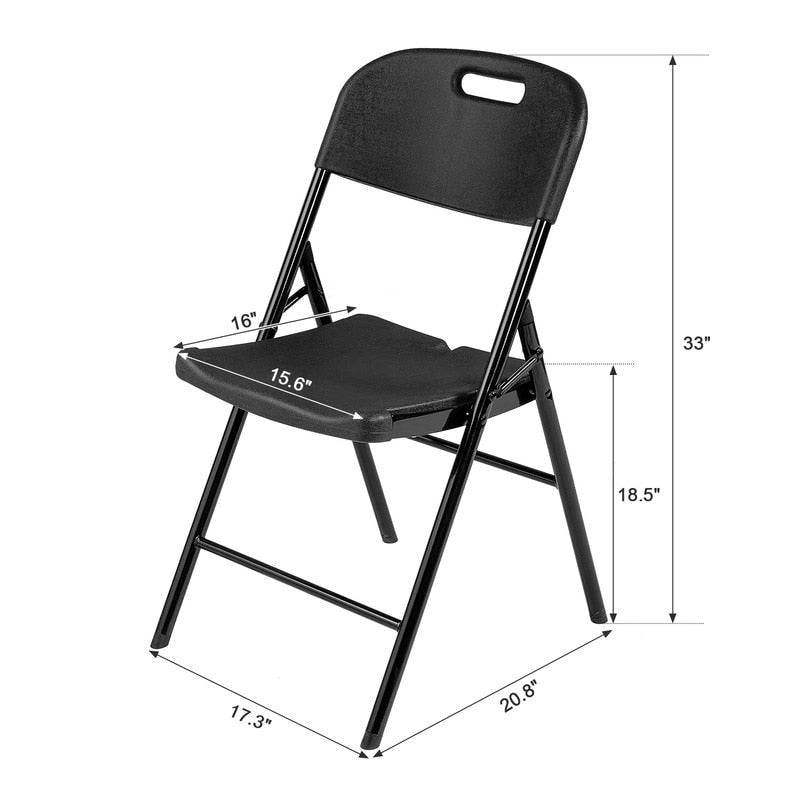 Outdoor/Indoor HDPE Stackable Folding Chair 2-Pack 4-Pack