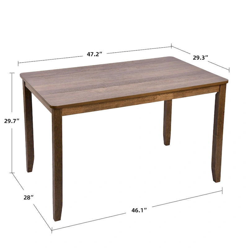 Solid Wood 47 Length Dining Room Table (Chairs Not Included)