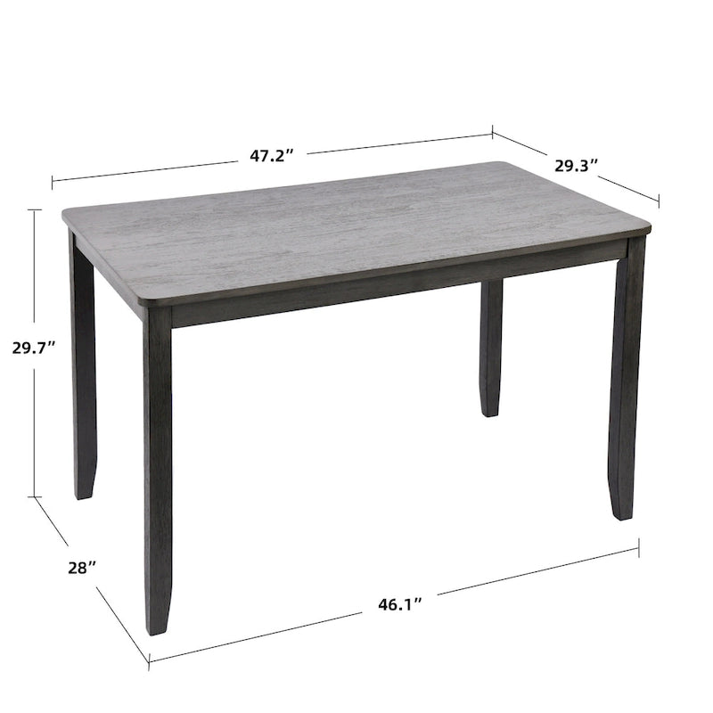 Solid Wood 47 Length Dining Room Table (Chairs Not Included)