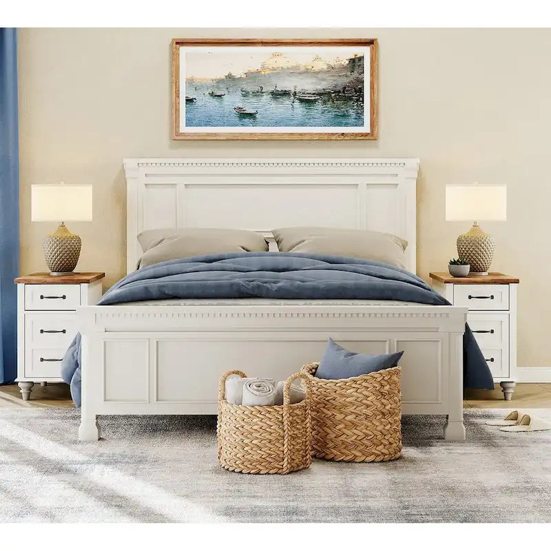 Modern End Table with Charging Station, Sofa Side Table with Storage