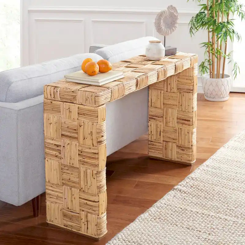 Rattan Console Table - 51Wx14Dx32H