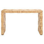 Tavolo consolle in rattan - 51Wx14Dx32H