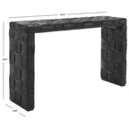 Tavolo consolle in rattan - 51Wx14Dx32H
