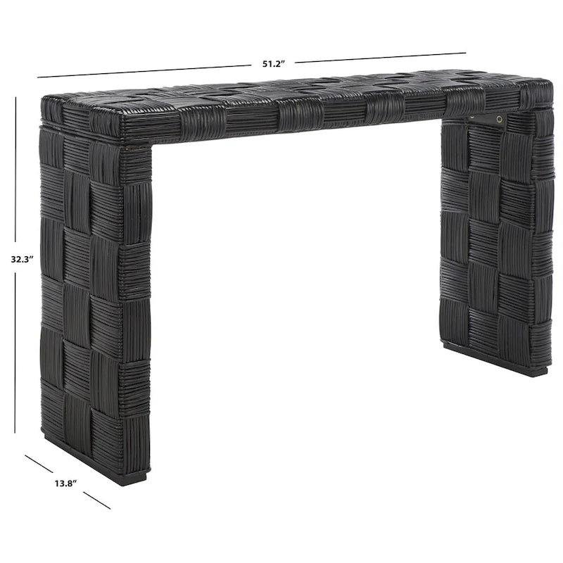 Rattan Console Table - 51Wx14Dx32H