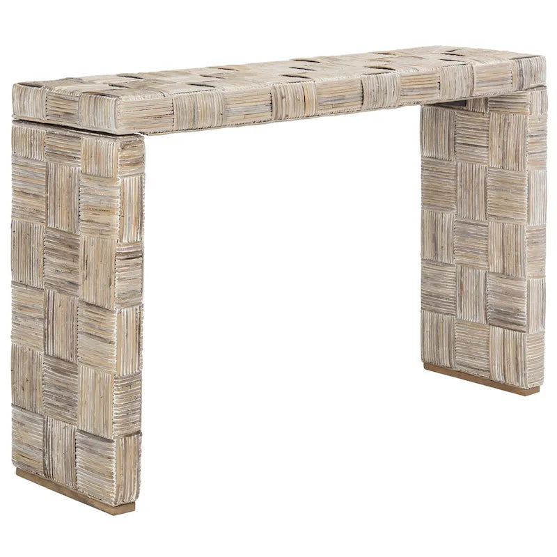 Rattan Console Table - 51Wx14Dx32H