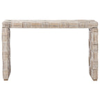 Tavolo consolle in rattan - 51Wx14Dx32H