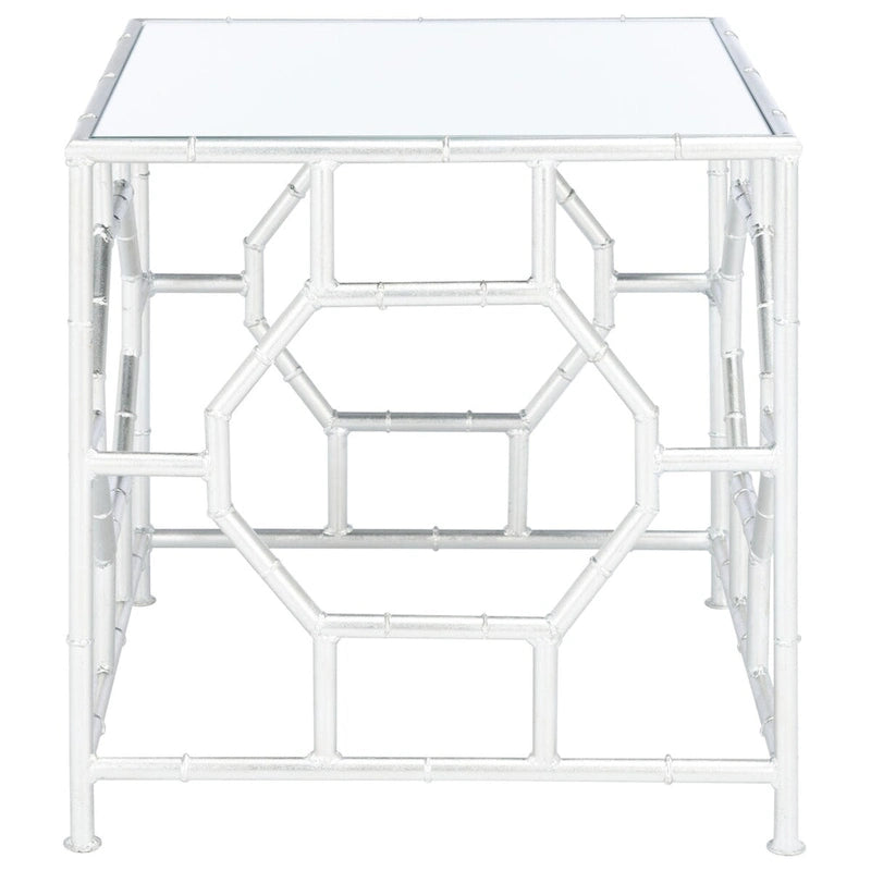 Silver/ Mirror Top Accent Table - 19 x 19 x 19 - 19Wx19Dx19H