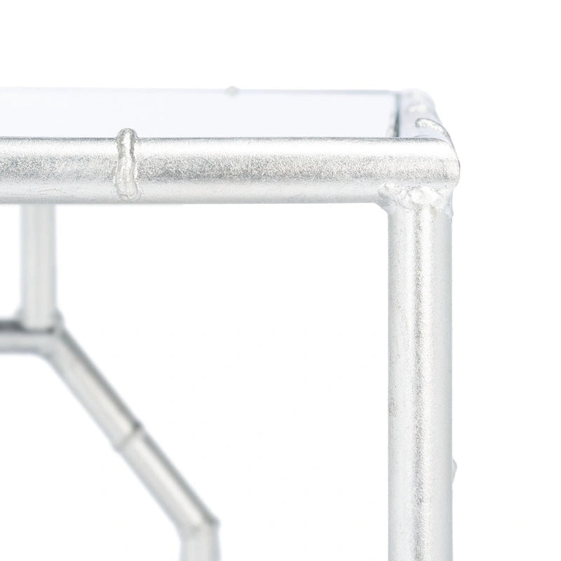 Silver/ Mirror Top Accent Table - 19 x 19 x 19 - 19Wx19Dx19H