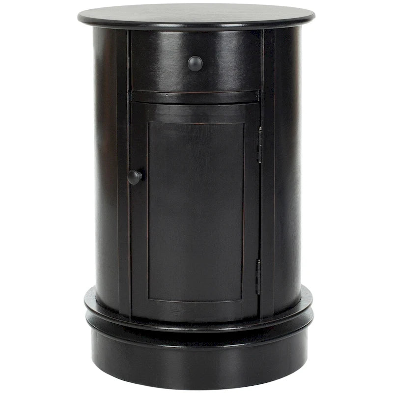 Grey Swivel Storage Accent Table - 18Wx18Dx26H