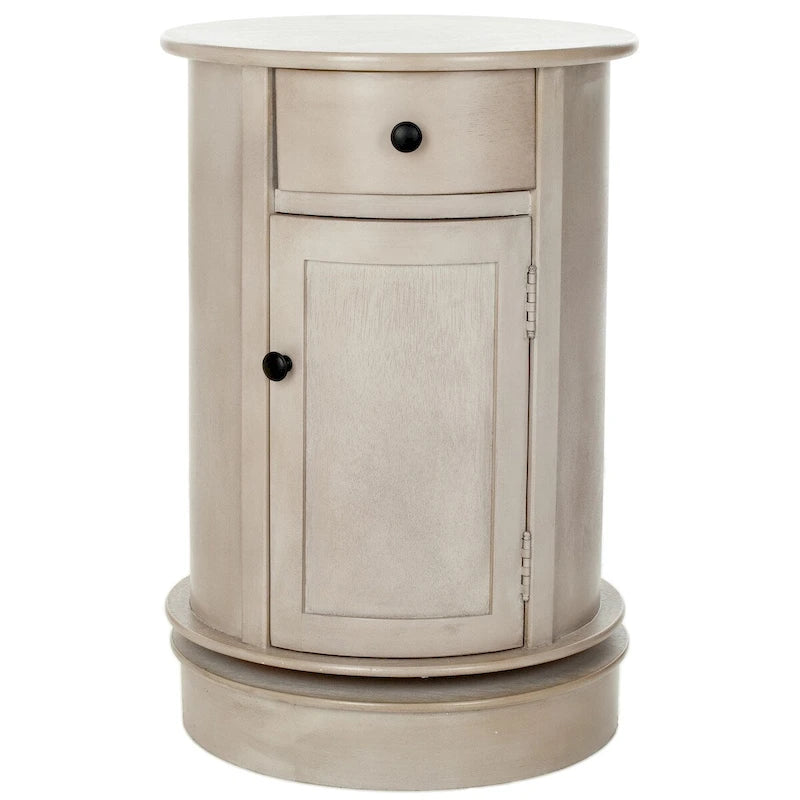 Grey Swivel Storage Accent Table - 18Wx18Dx26H