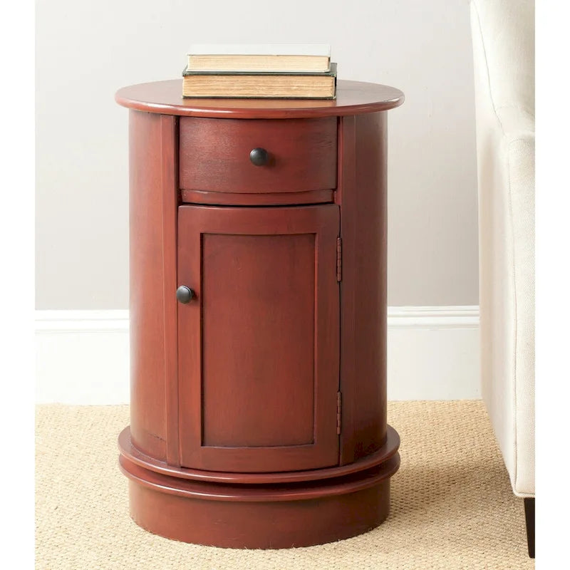 Grey Swivel Storage Accent Table - 18Wx18Dx26H