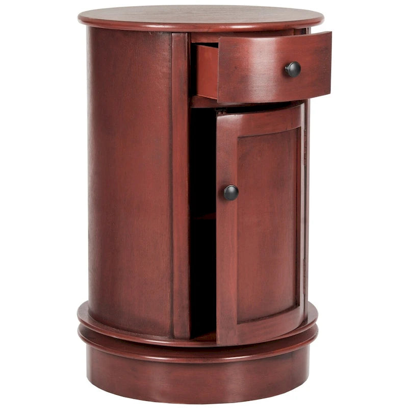 Grey Swivel Storage Accent Table - 18Wx18Dx26H