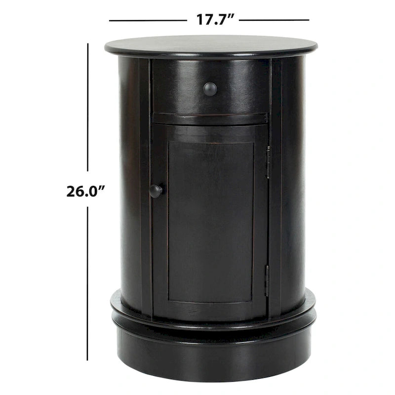 Grey Swivel Storage Accent Table - 18Wx18Dx26H
