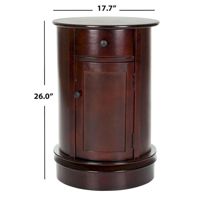 Grey Swivel Storage Accent Table - 18Wx18Dx26H