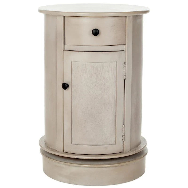 Grey Swivel Storage Accent Table - 18Wx18Dx26H