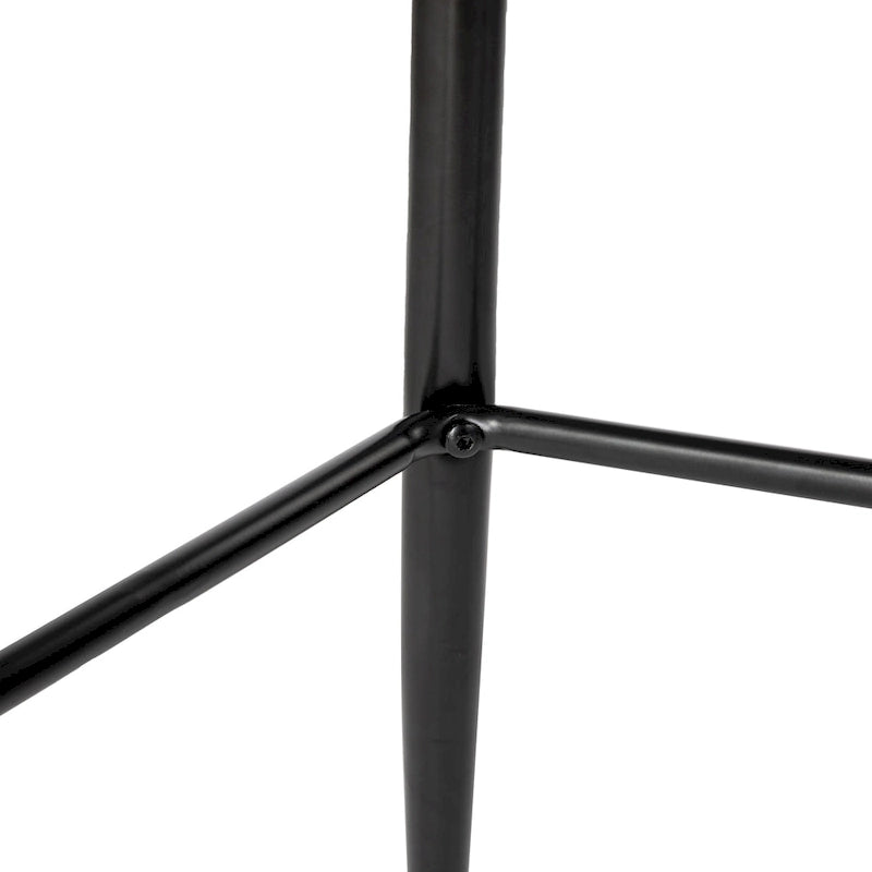 Modern Faux Leather Mixed Chenille Upholstered Swivel High Bar Stools