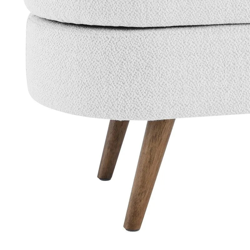 Modern Upholstered Storage Bench with Solid Wood Legs, Entryway Footrest Stool, End of Bed Bench, Vanity Ottoman