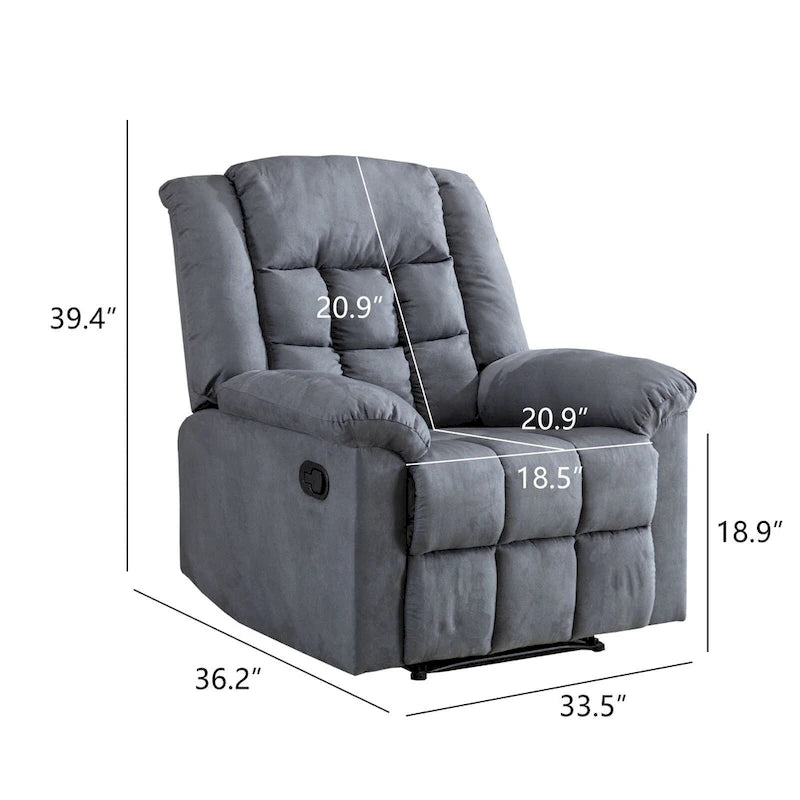 Classic Soft Padded Manual Recliner
