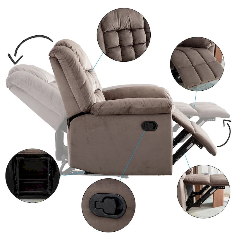 Classic Soft Padded Manual Recliner