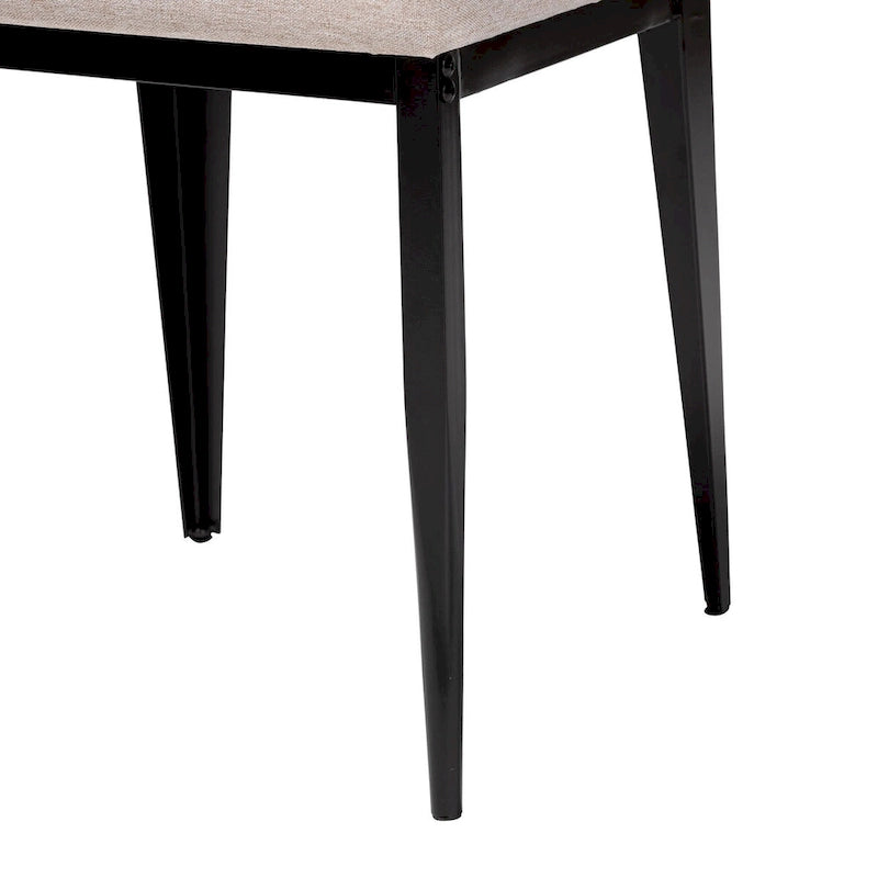 Industrial Fabric and Metal 5-Piece Dining Set