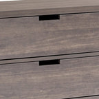 Mobile porta TV e console multimediale da 60 pollici, 4 mensole sospese, 2 cassetti, marrone