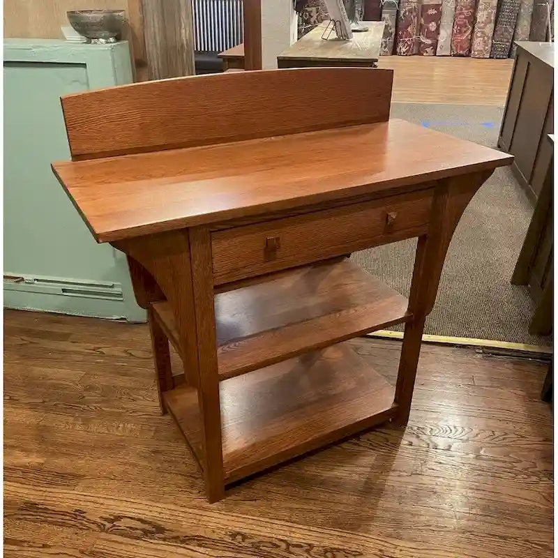 Mission 2 Drawer And Open Shelves Sideboard / Console Table