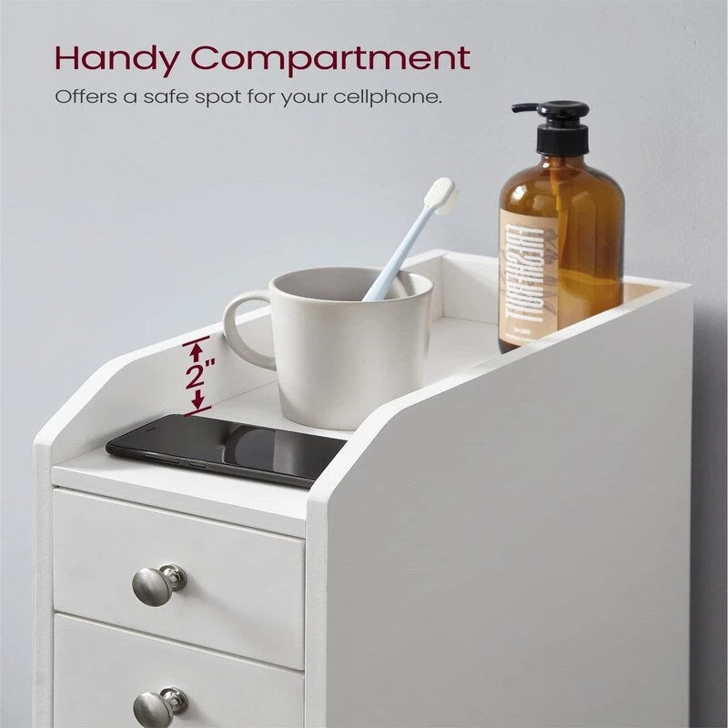 Small Bathroom Storage Cabinet - 15.7D x 7W x 27.5H