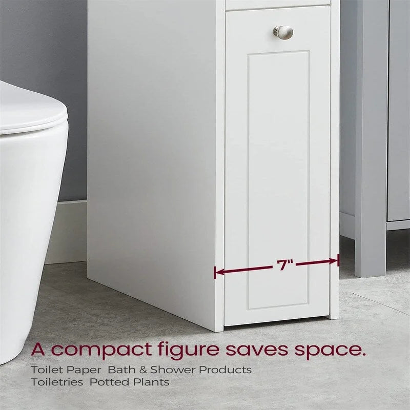 Small Bathroom Storage Cabinet - 15.7D x 7W x 27.5H
