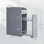 Small Bathroom Storage Cabinet - 15.7D x 7W x 27.5H
