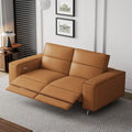 76.77 Modern Leather Recliner Sofa, Power Reclining, Adjustable, Ergonomic Design, Living Room Furniture
