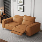 Divano reclinabile moderno in pelle, reclinazione elettrica, regolabile, design ergonomico, mobili per soggiorno