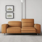 Divano reclinabile moderno in pelle, reclinazione elettrica, regolabile, design ergonomico, mobili per soggiorno